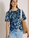 Cecil Shirt met Print - Urban Dark Blue