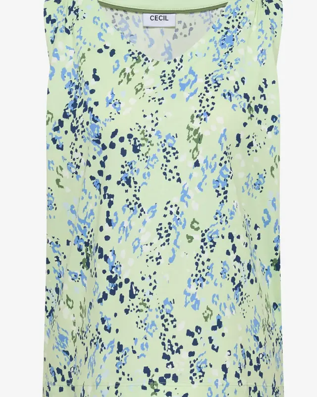 Cecil Top met Print - Raw Matcha Lime