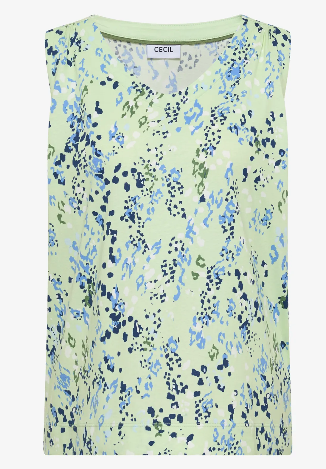 Cecil Top met Print - Raw Matcha Lime
