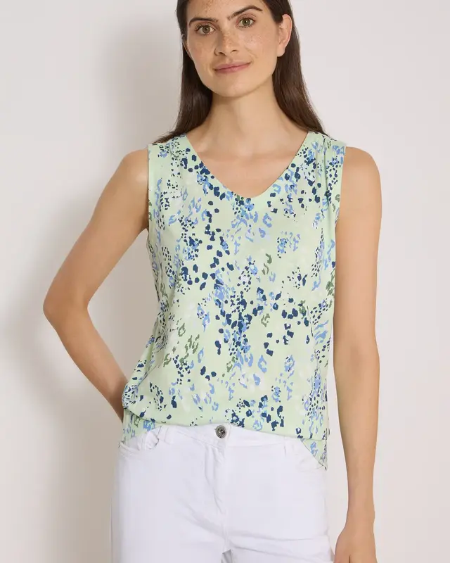 Cecil Top met Print - Raw Matcha Lime