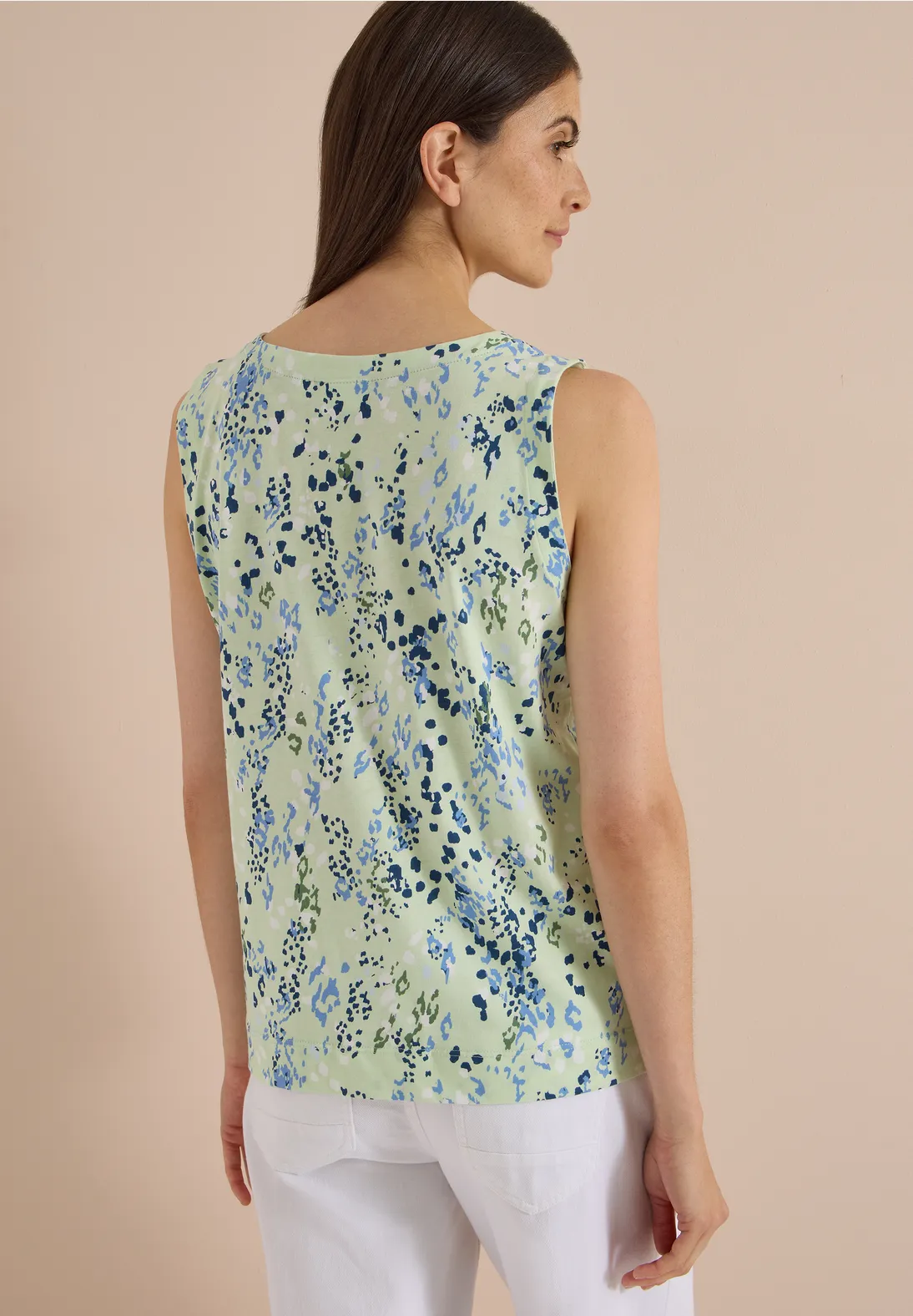 Cecil Top met Print - Raw Matcha Lime