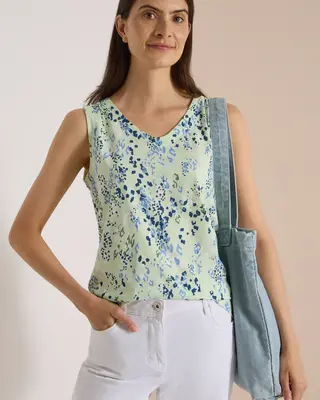 Cecil Top met Print - Raw Matcha Lime