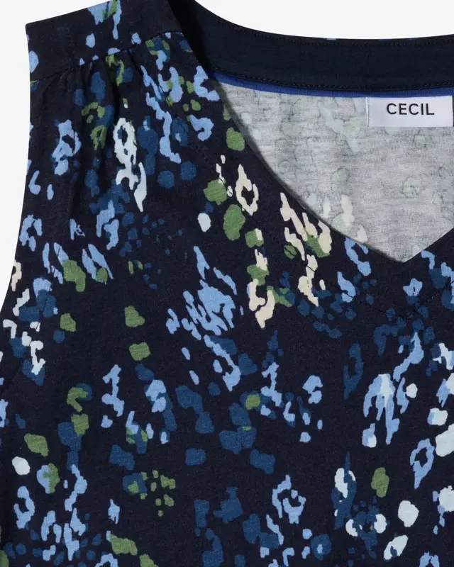 Cecil Top met Print - Urban Dark Blue