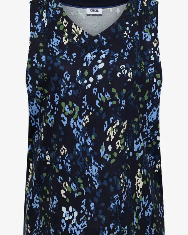 Cecil Top mit Print - Urban Dark Blue