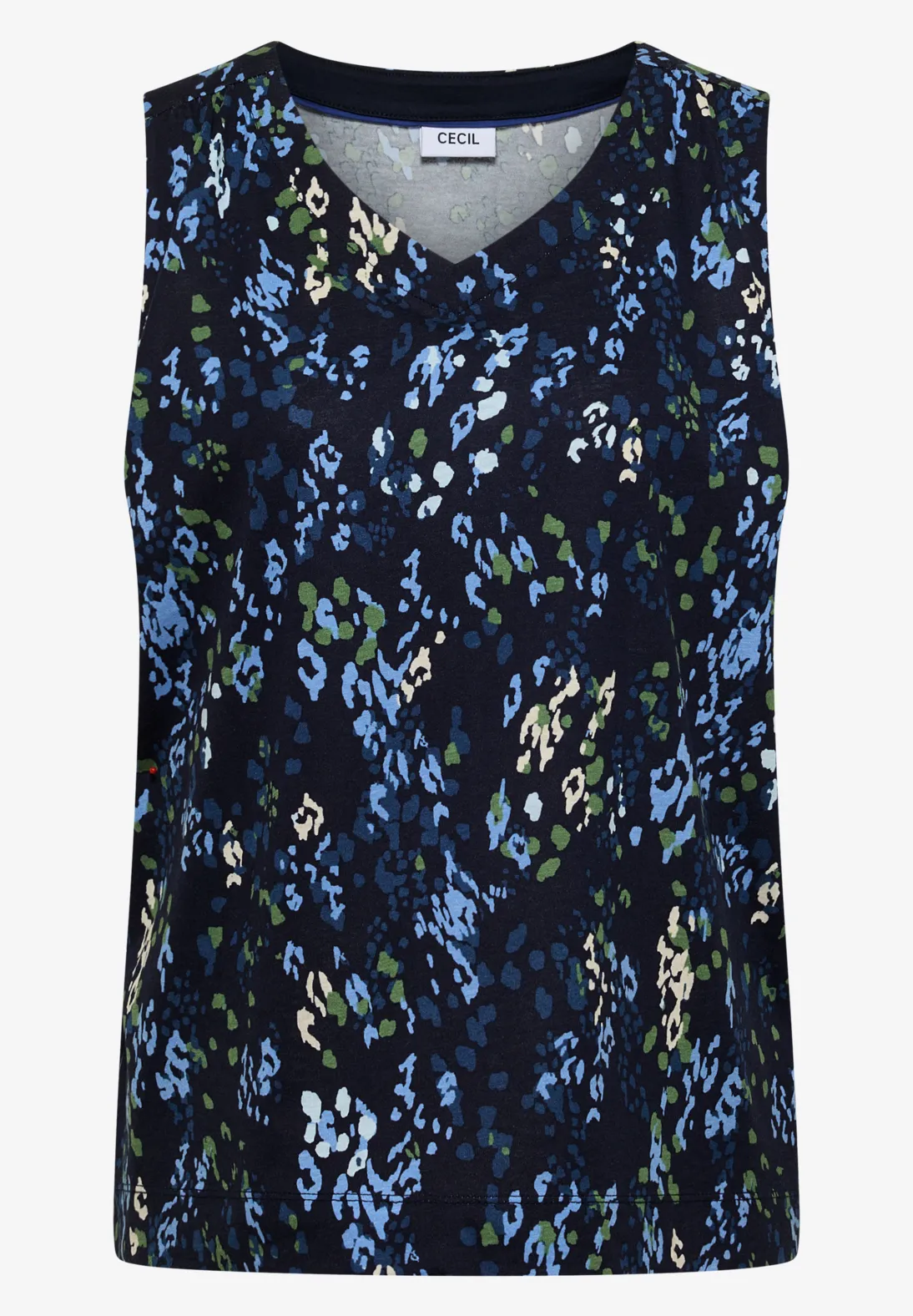 Cecil Top with Print - Urban Dark Blue