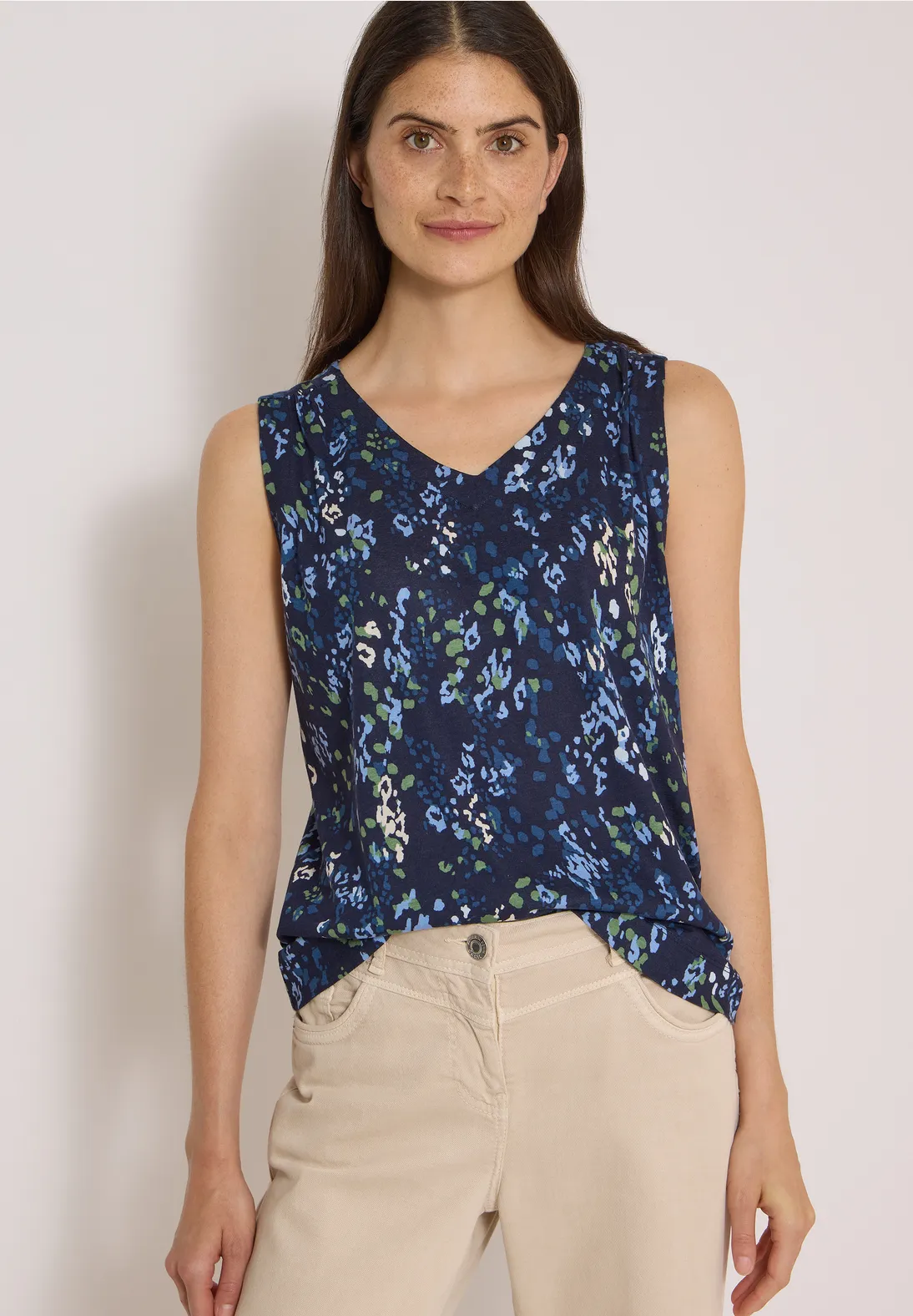Cecil Top mit Print - Urban Dark Blue
