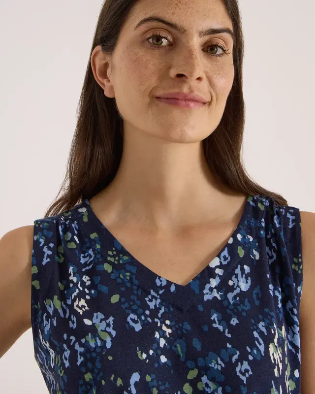 Cecil Top mit Print - Urban Dark Blue
