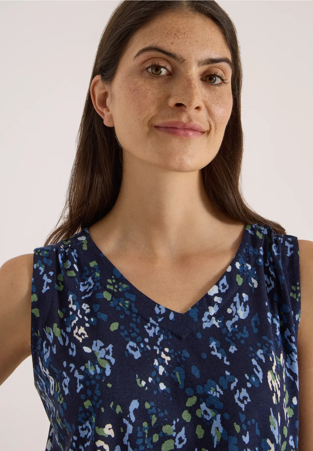 Cecil Top met Print - Urban Dark Blue