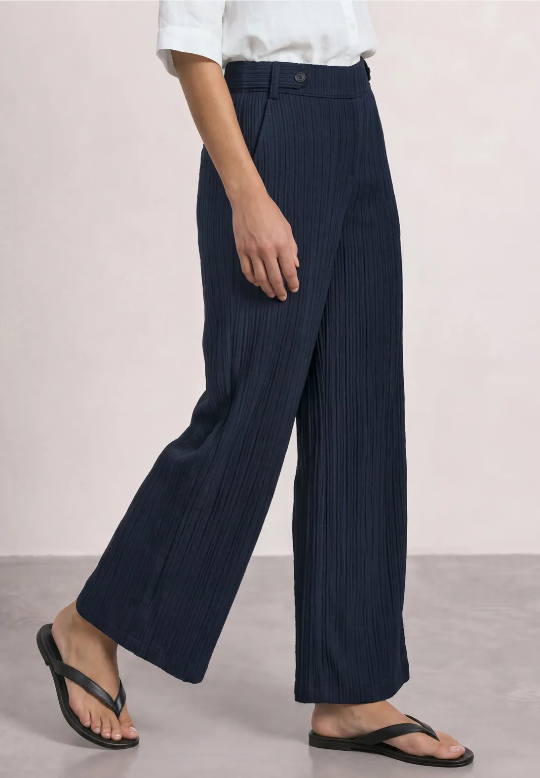 Street One Structuur Broek - Darkest Blue
