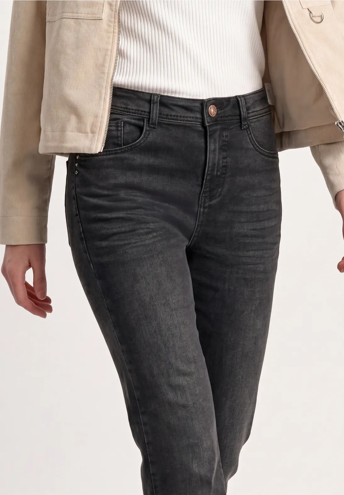 Street One Bootcut Jeans Blaire - Black Washed