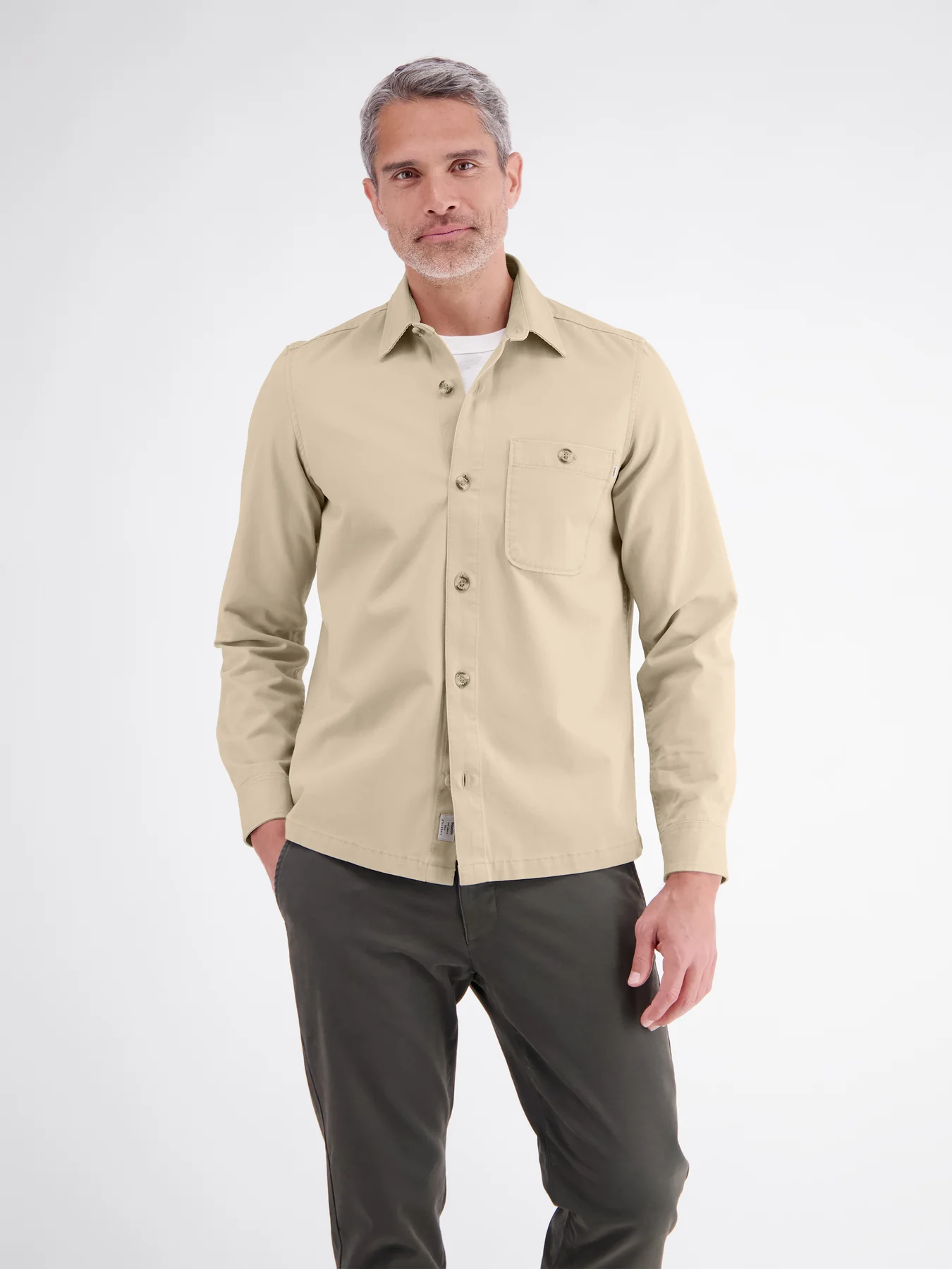 Lerros Effen Overhemd - Gravel Beige