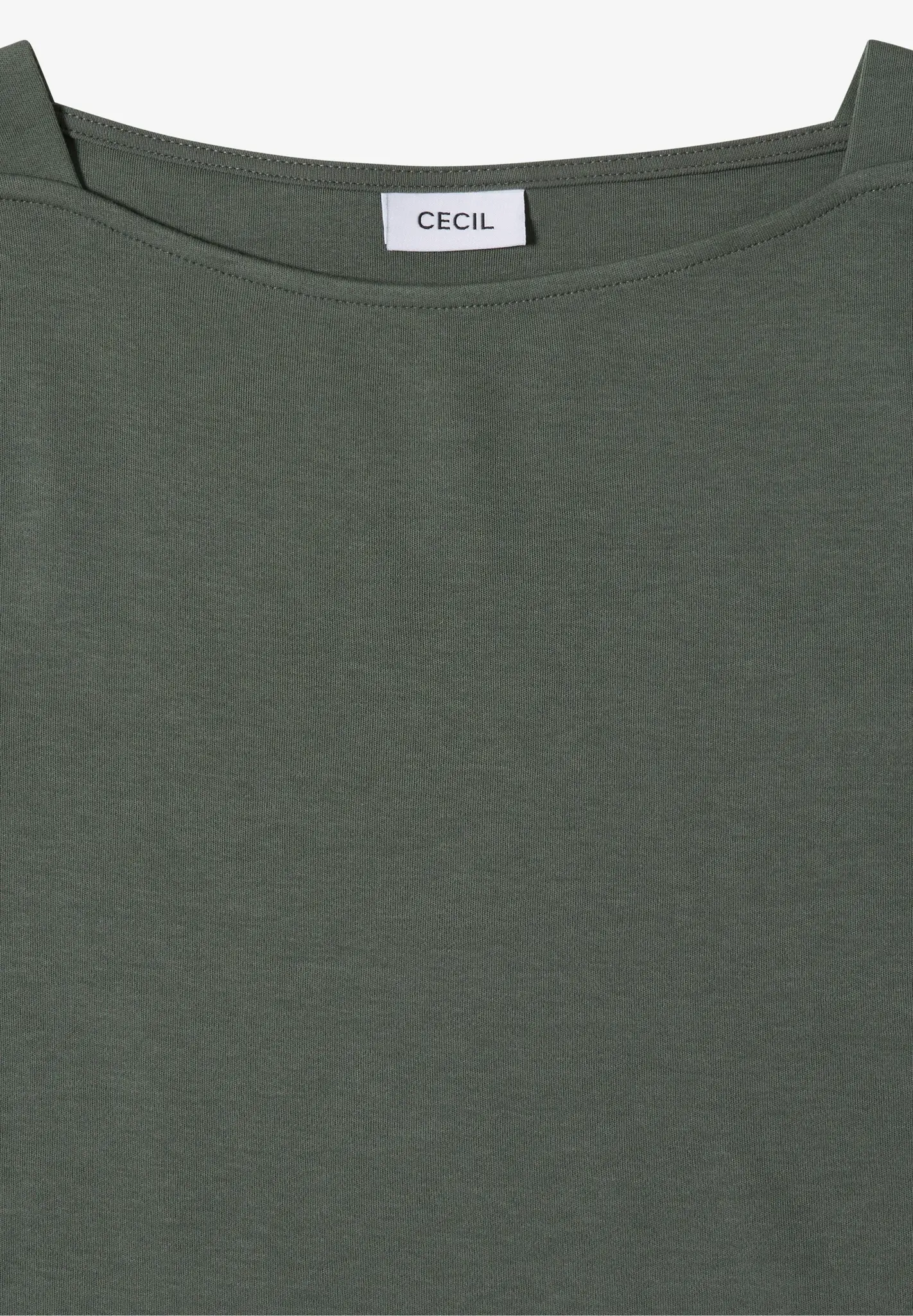 Cecil Basic Shirt, Boothals - Dried Olive Green