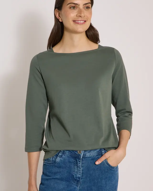 Cecil Basic Shirt- Dried Olive Green