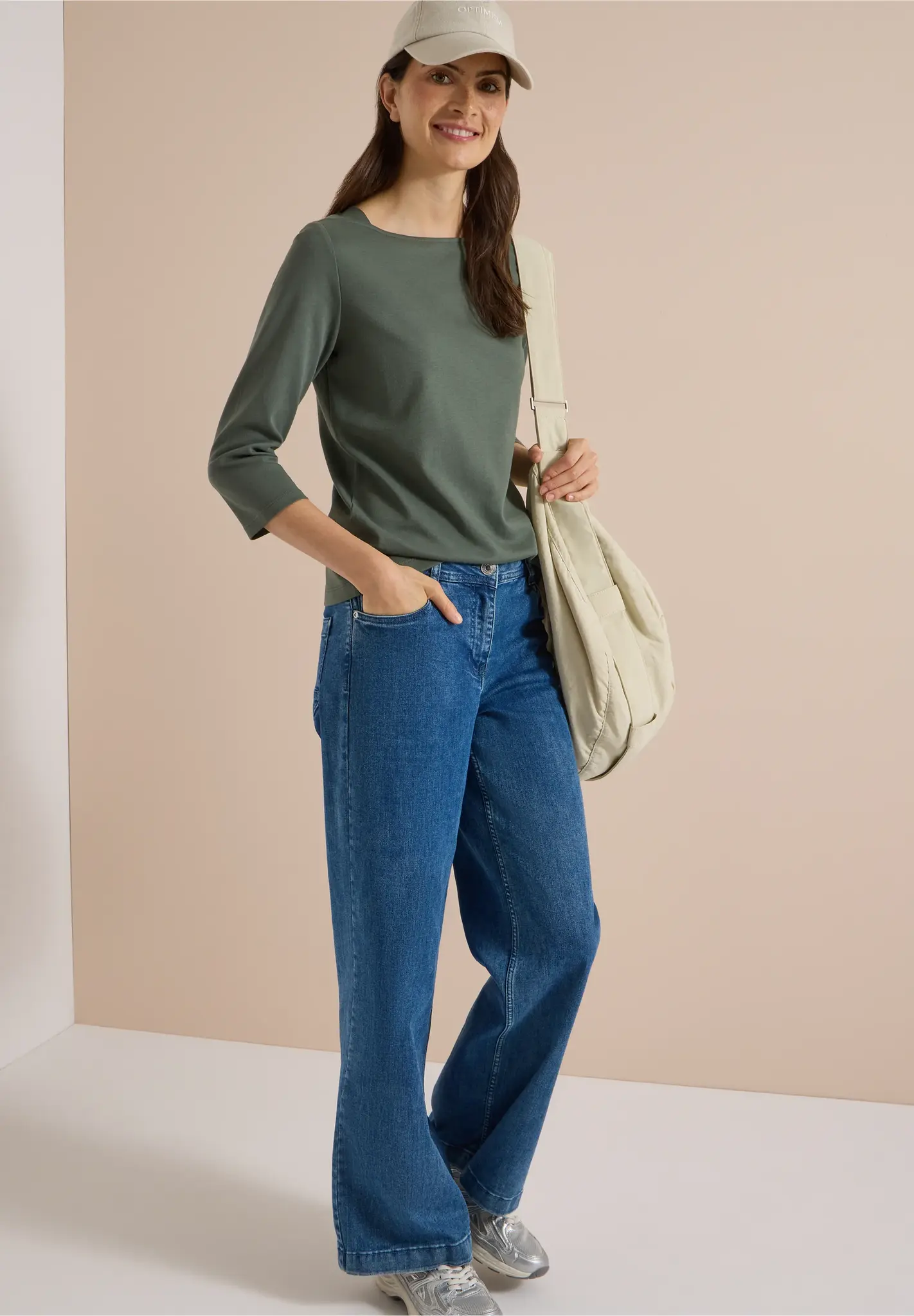 Cecil Basic Shirt- Dried Olive Green
