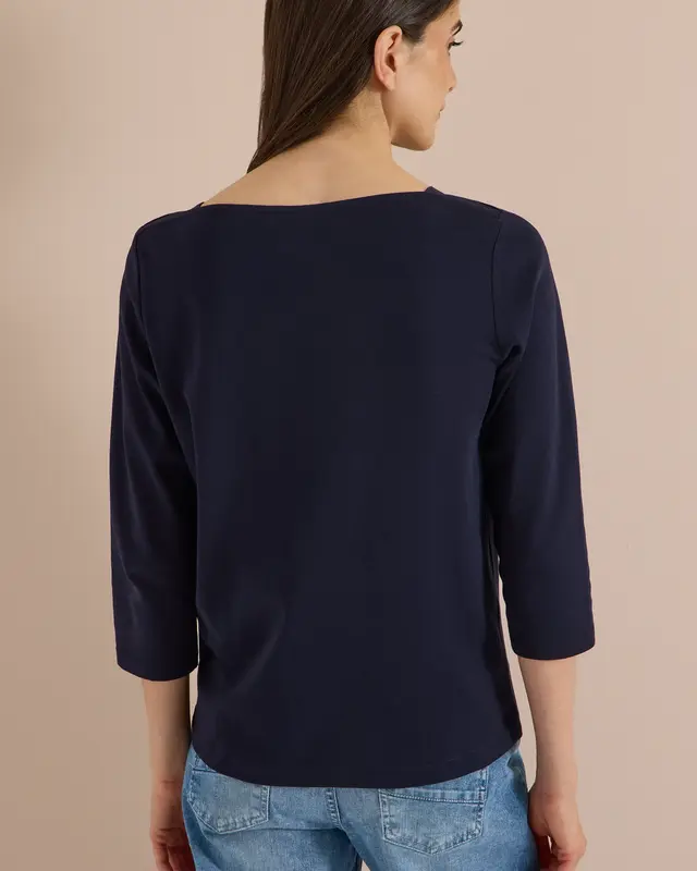 Cecil Basic Shirt, Boothals - Urban Dark Blue