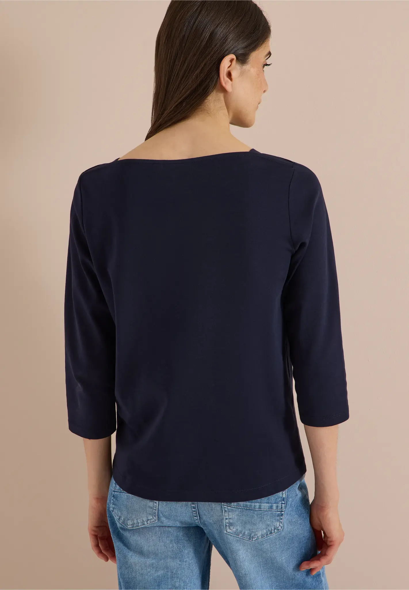 Cecil Basic Shirt, Boothals - Urban Dark Blue