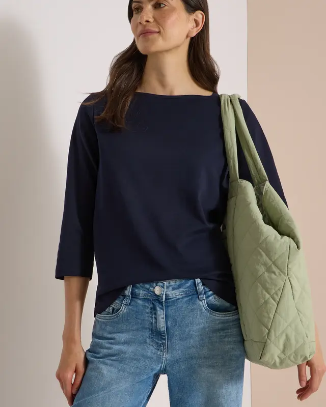 Cecil Basic Shirt- Urban Dark Blue