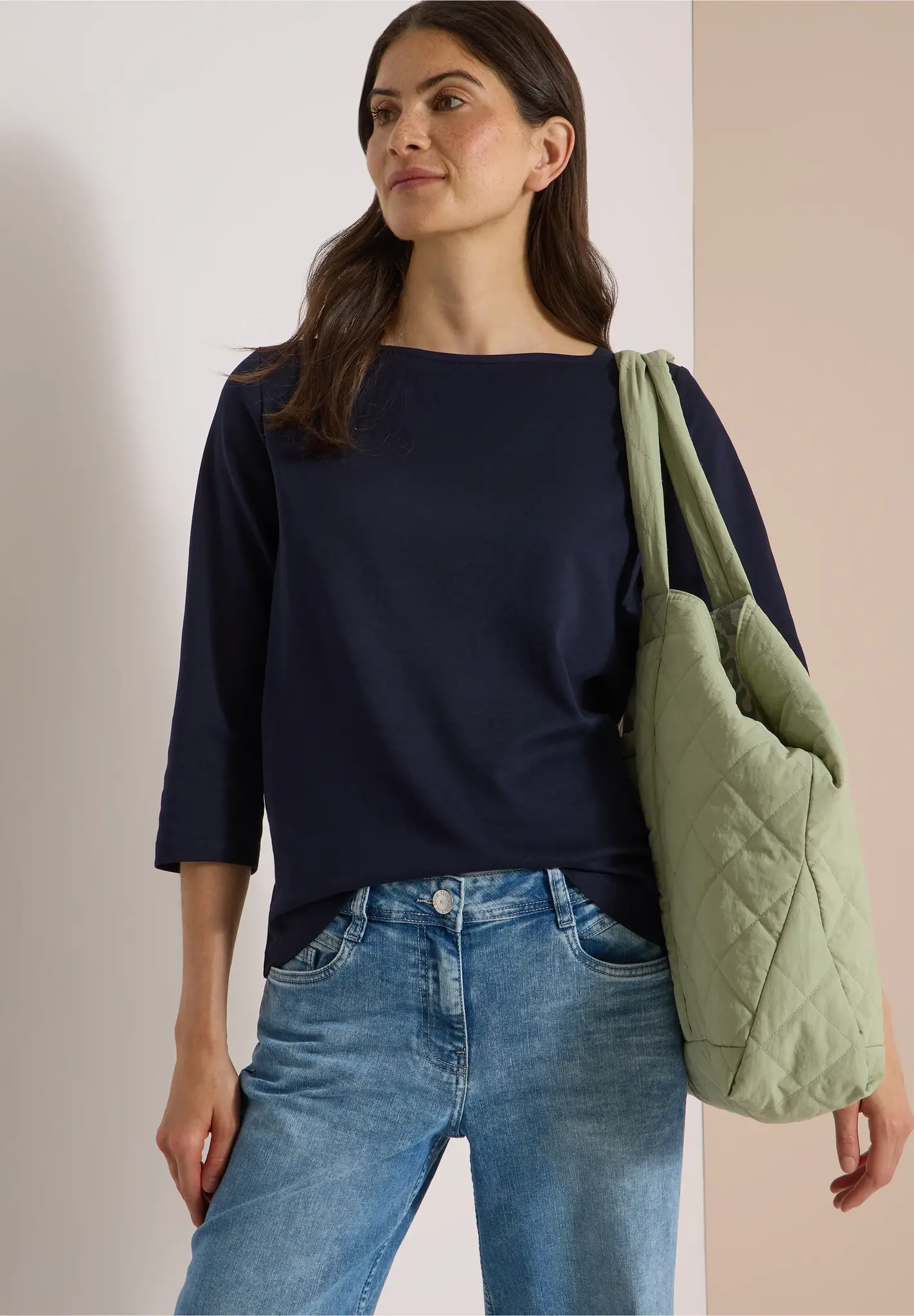Cecil Basic Shirt- Urban Dark Blue