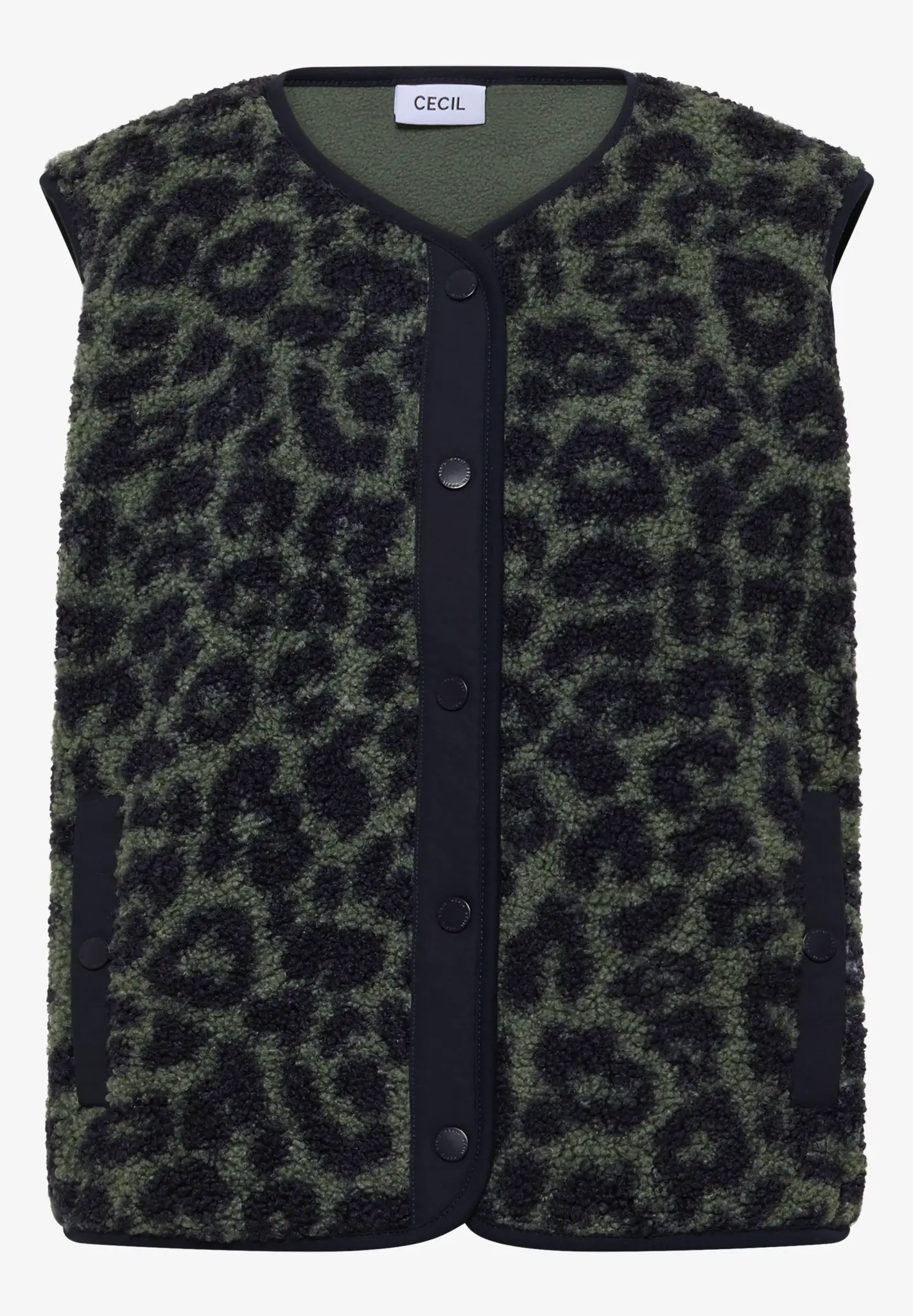 Cecil Teddy Cardigan - Dried Olive Green