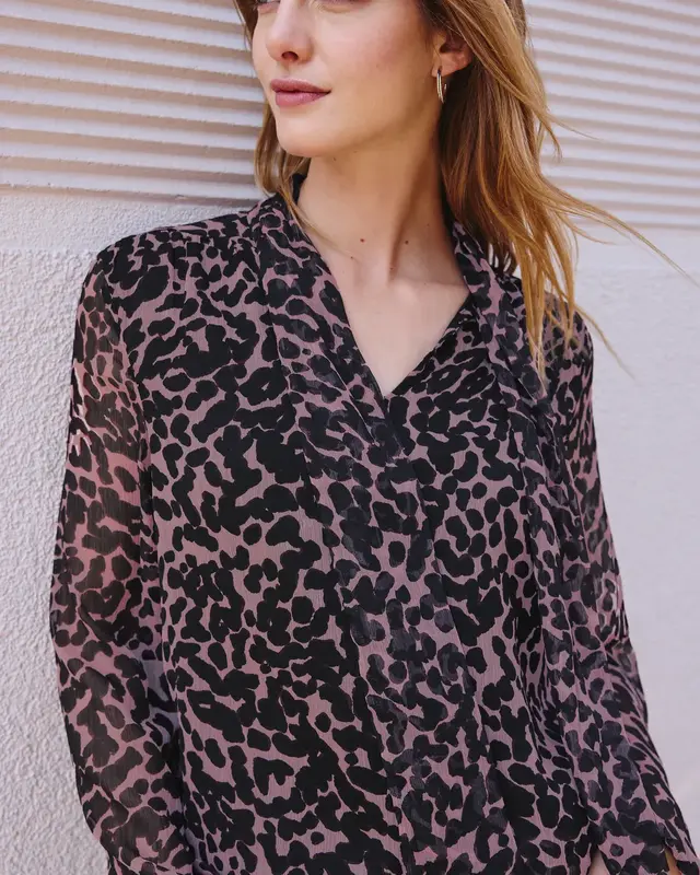 Street One Studio Chiffon Bluse - Pearly Rose