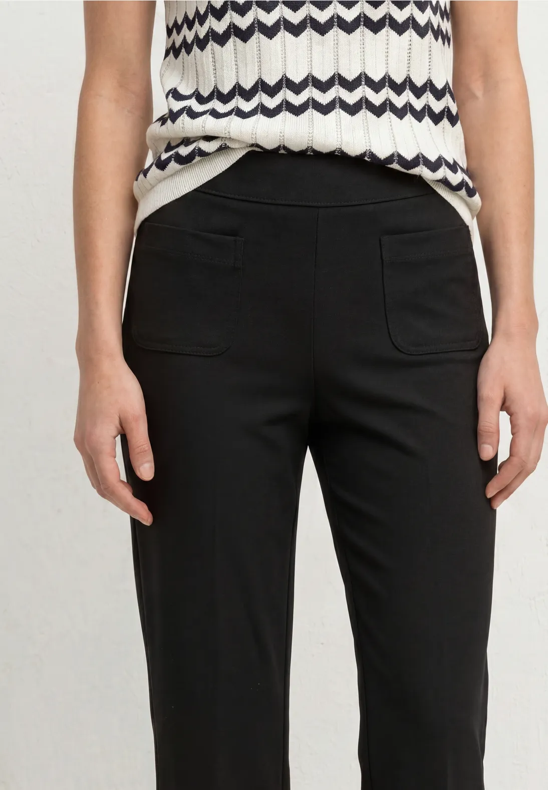 Street One High Waist Broek Amalia - Black