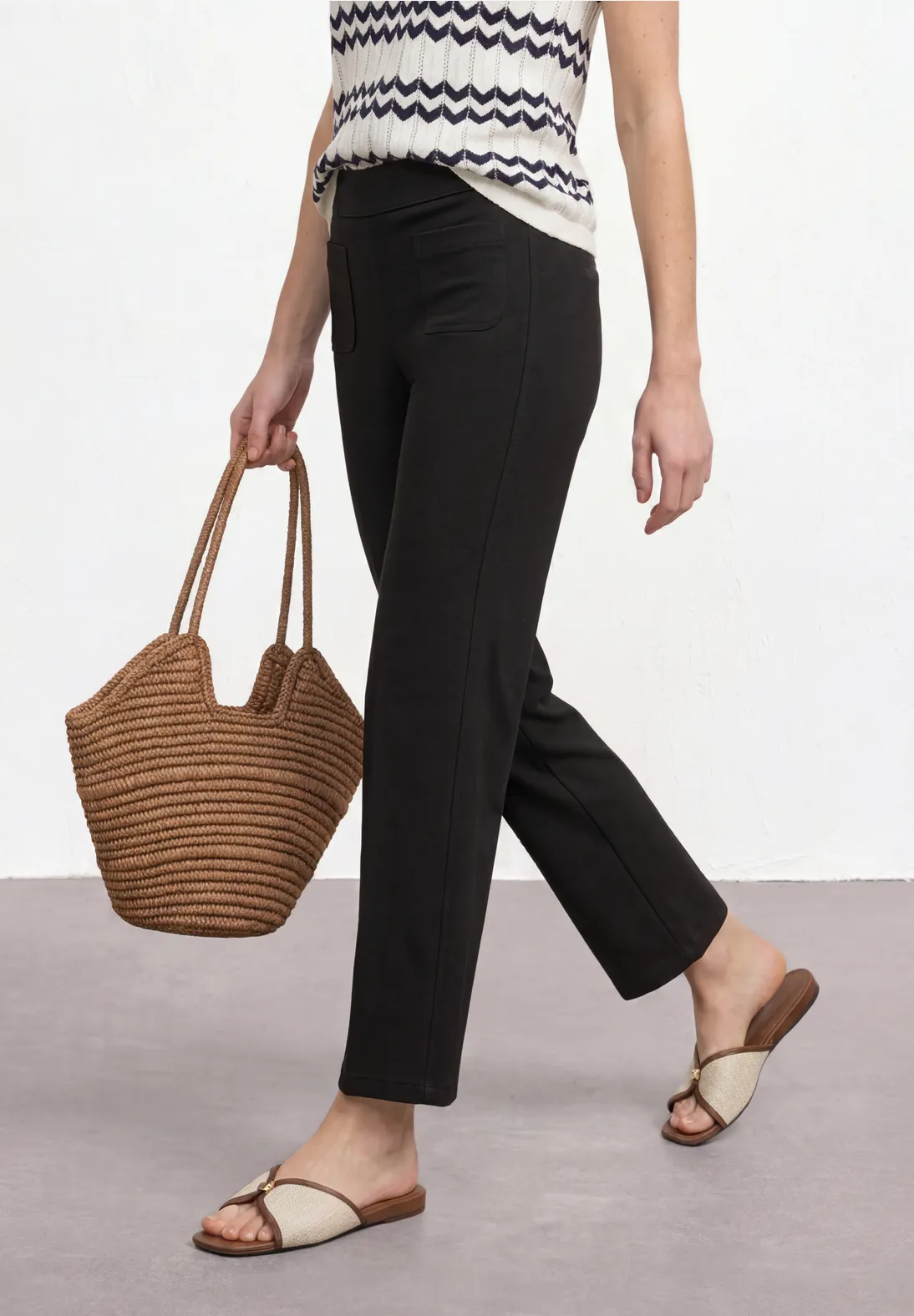 Street One High Waist Pants Amalia - Black