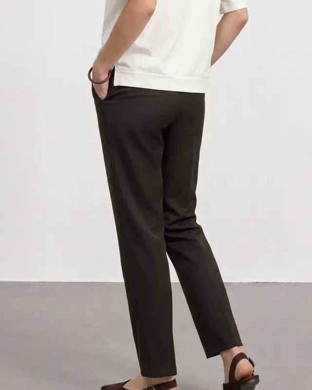 Street One High Waist Broek Amalia - Black Coffee