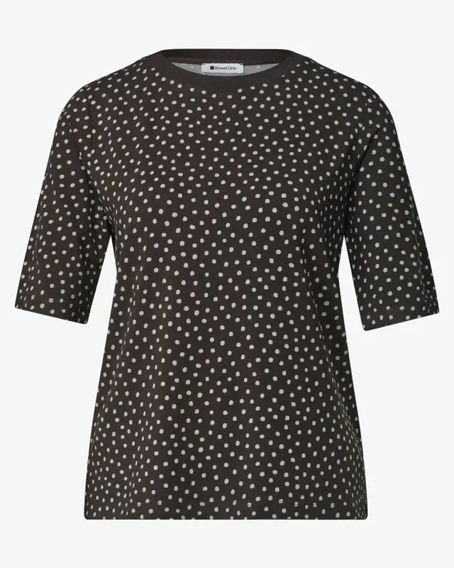 Street One Tupfen Shirt - Black Coffee