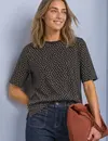 Street One Stippen Shirt - Black Coffee