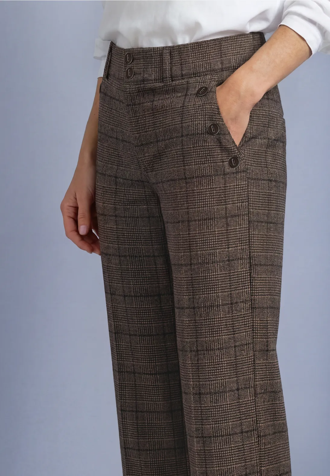 Street One High Waist Hose Amalia - Darkest Brown
