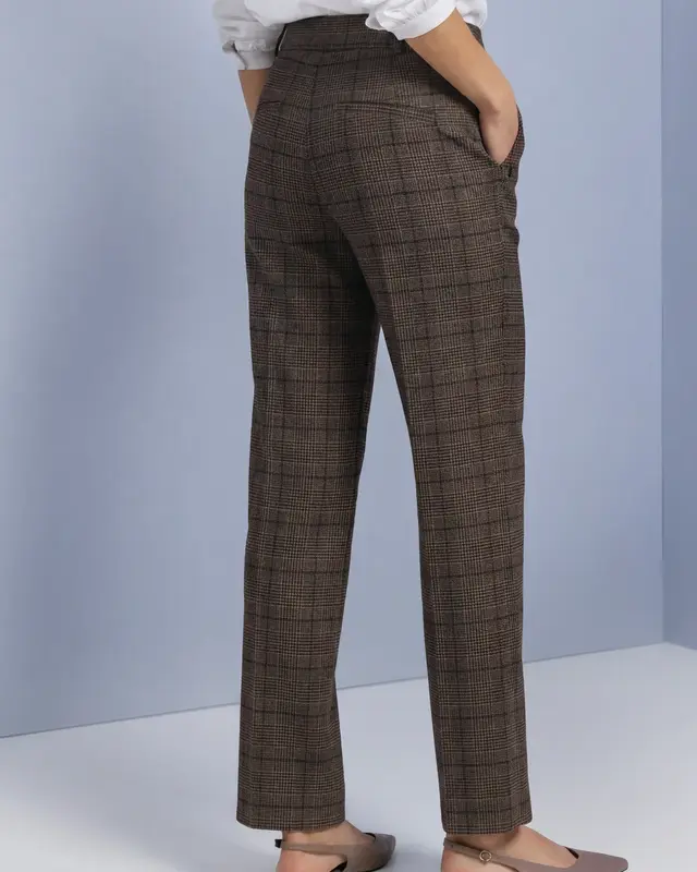 Street One High Waist Broek Amalia - Darkest Brown