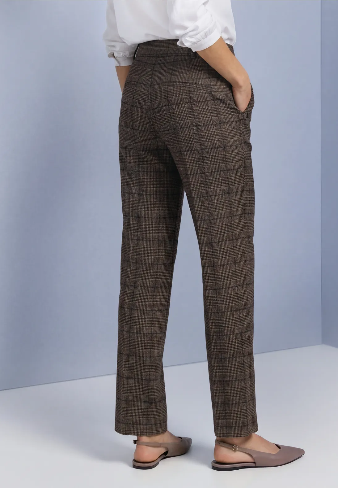 Street One High Waist Broek Amalia - Darkest Brown