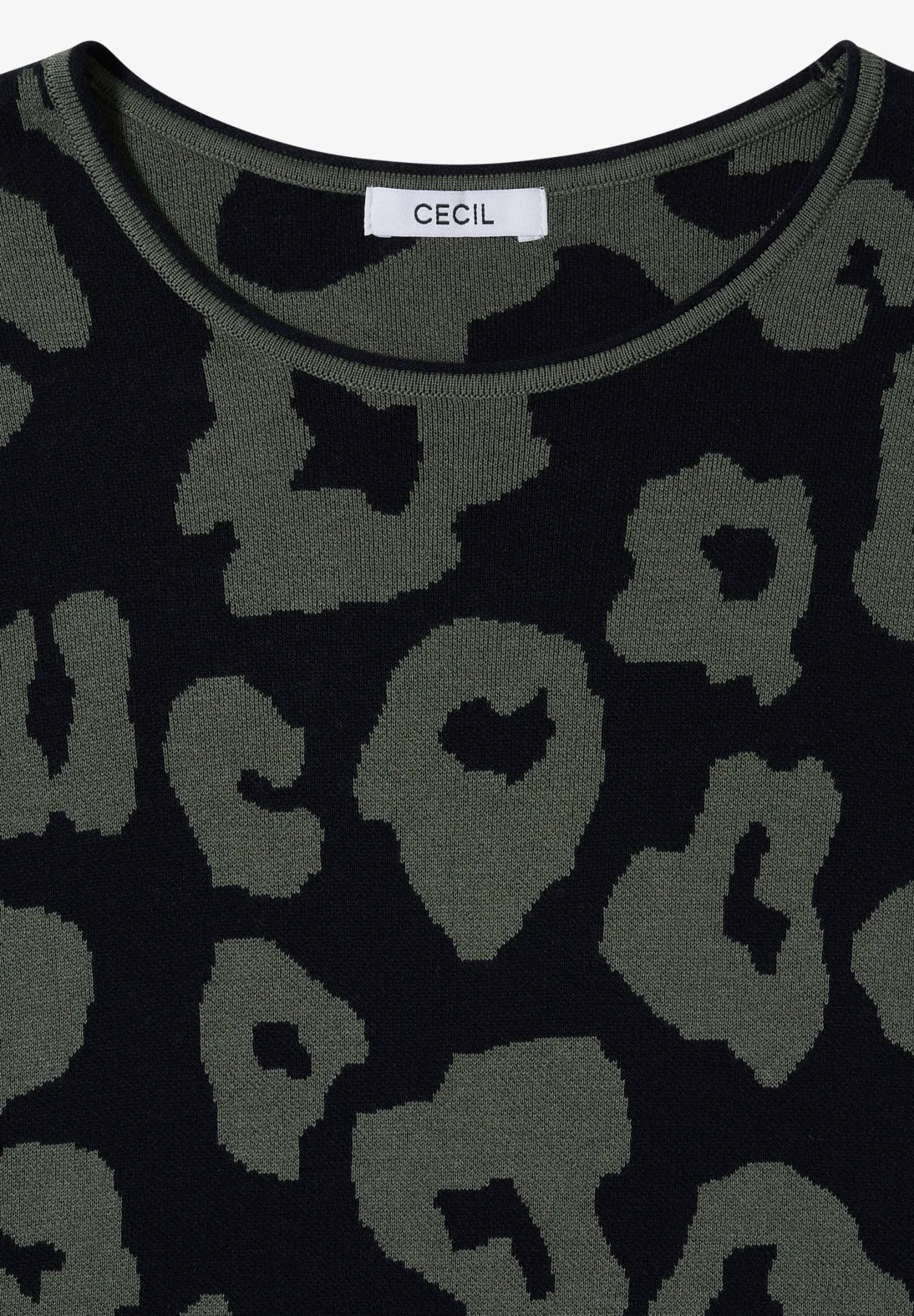Cecil Jumper Leopard Print - Urban Dark Blue