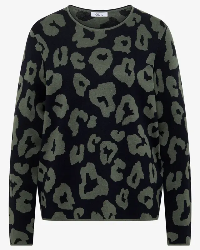 Cecil Pullover Leo Muster - Urban Dark Blue