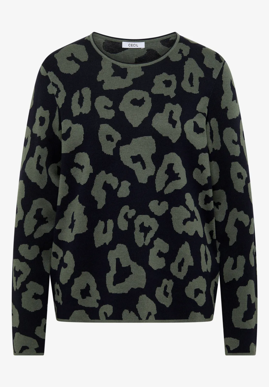 Cecil Trui Luipaardprint - Urban Dark Blue