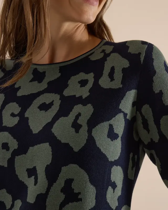 Cecil Pullover Leo Muster - Urban Dark Blue