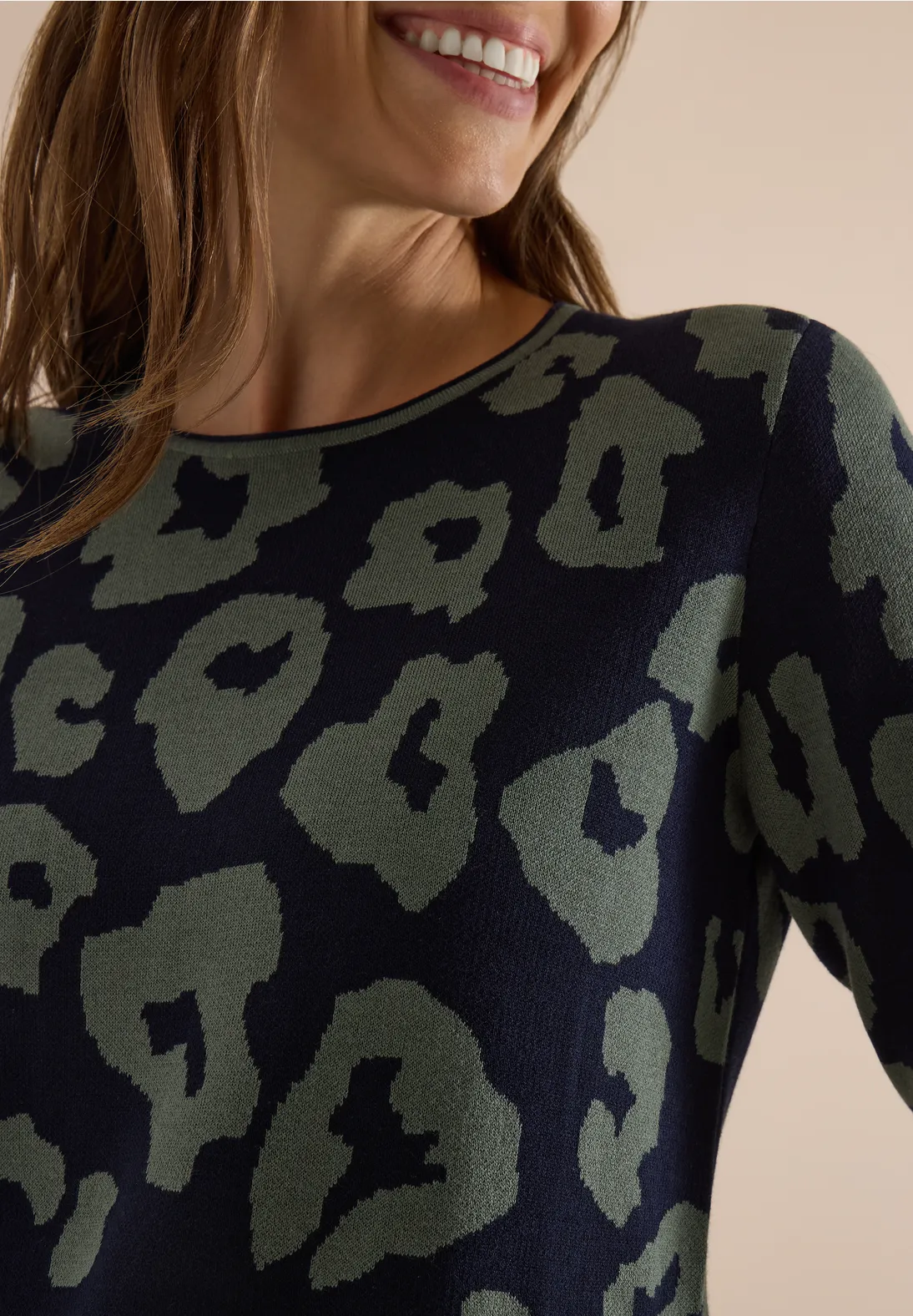 Cecil Pullover Leo Muster - Urban Dark Blue