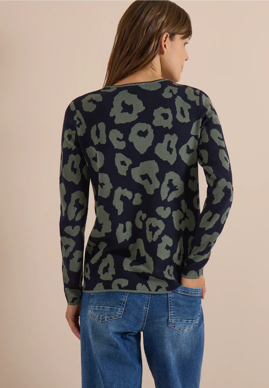 Cecil Pullover Leo Muster - Urban Dark Blue