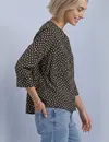 Street One Tupfen Bluse - Black Coffee