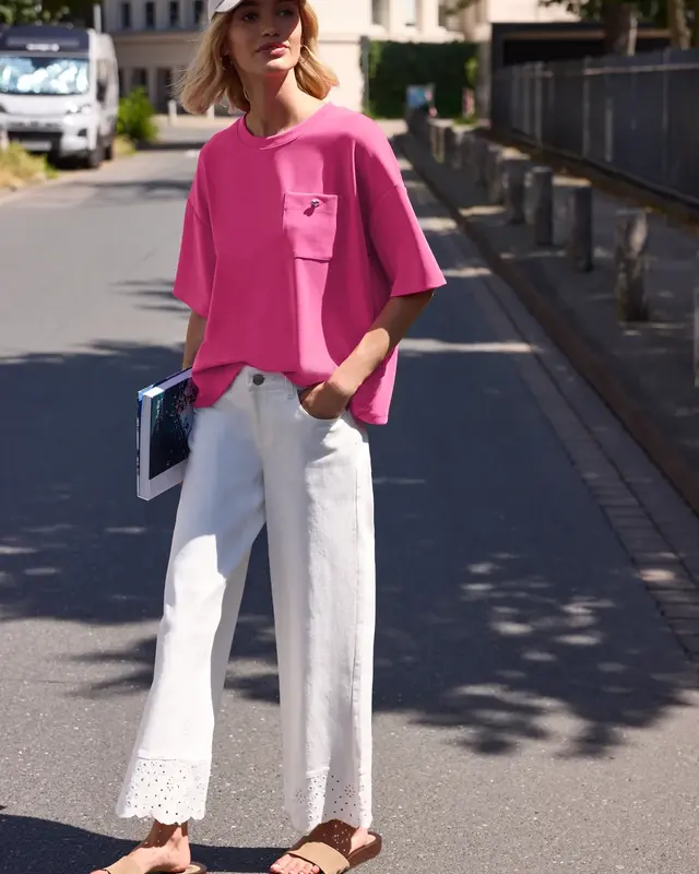 Street One Studio Silk Look Shirt - Ruby Raspberry