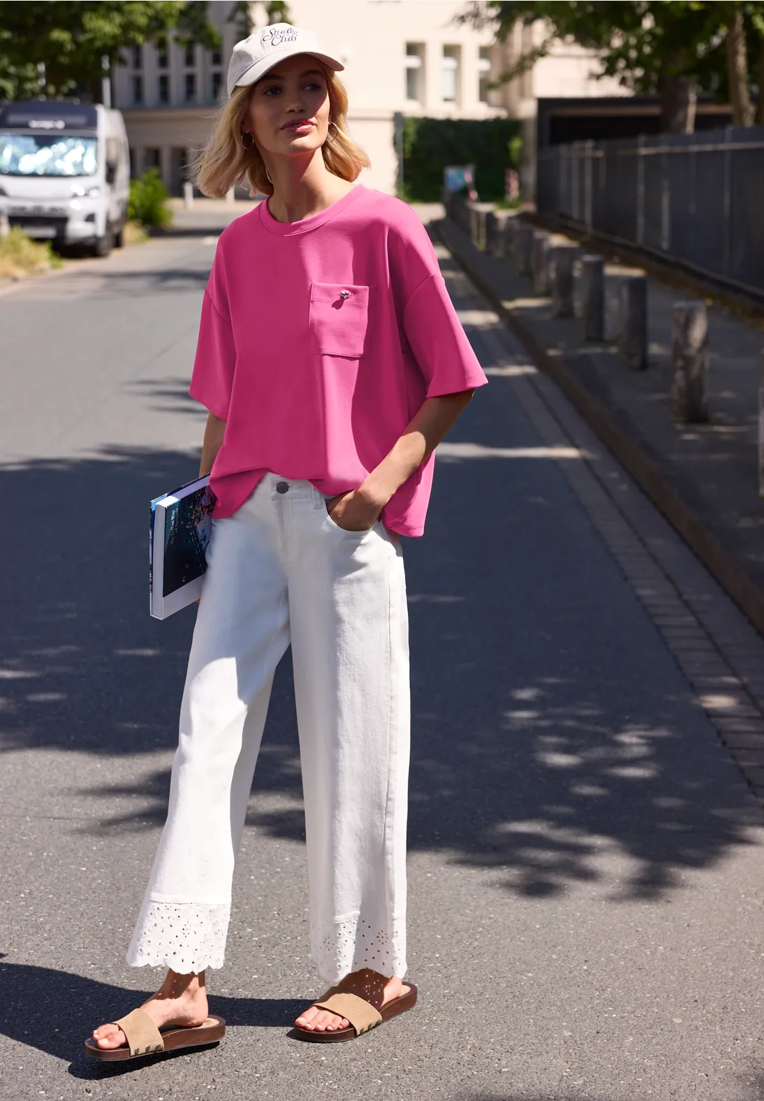 Street One Studio Silk Look Shirt - Ruby Raspberry