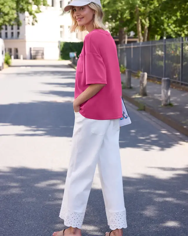 Street One Studio Silk Look Shirt - Ruby Raspberry
