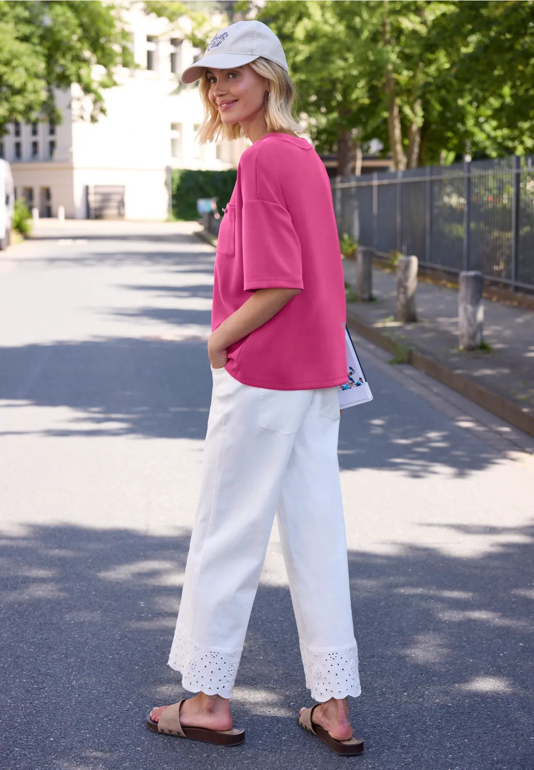 Street One Studio Silk Look Shirt - Ruby Raspberry