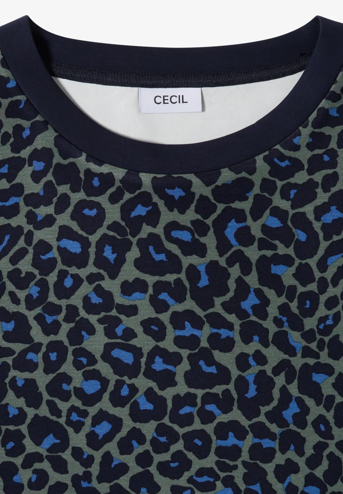 Cecil Shirt met Luipaardprint - Dried Olive Green