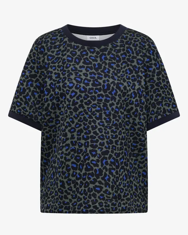 Cecil Shirt met Luipaardprint - Dried Olive Green