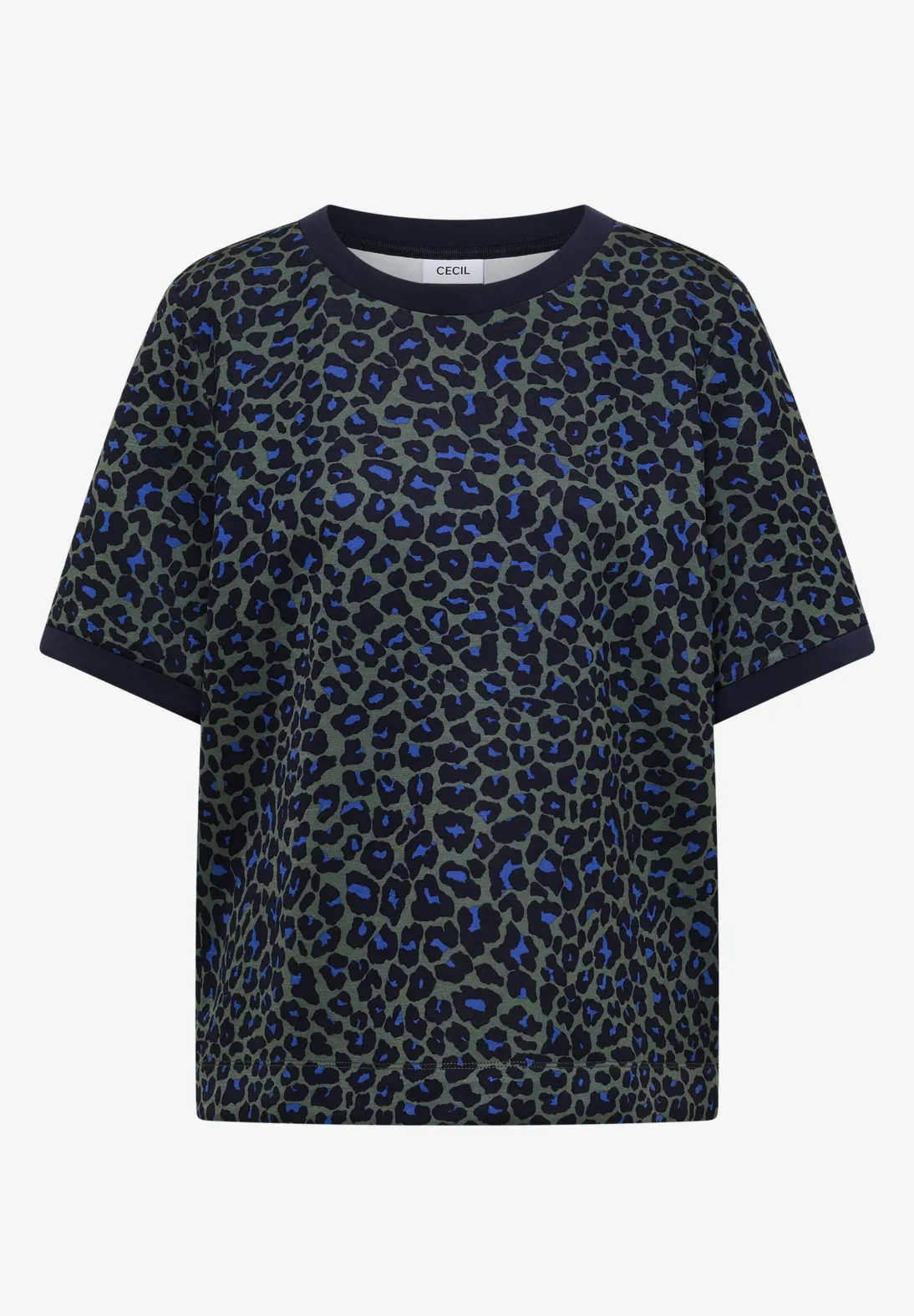 Cecil Shirt mit Leo Muster - Dried Olive Green