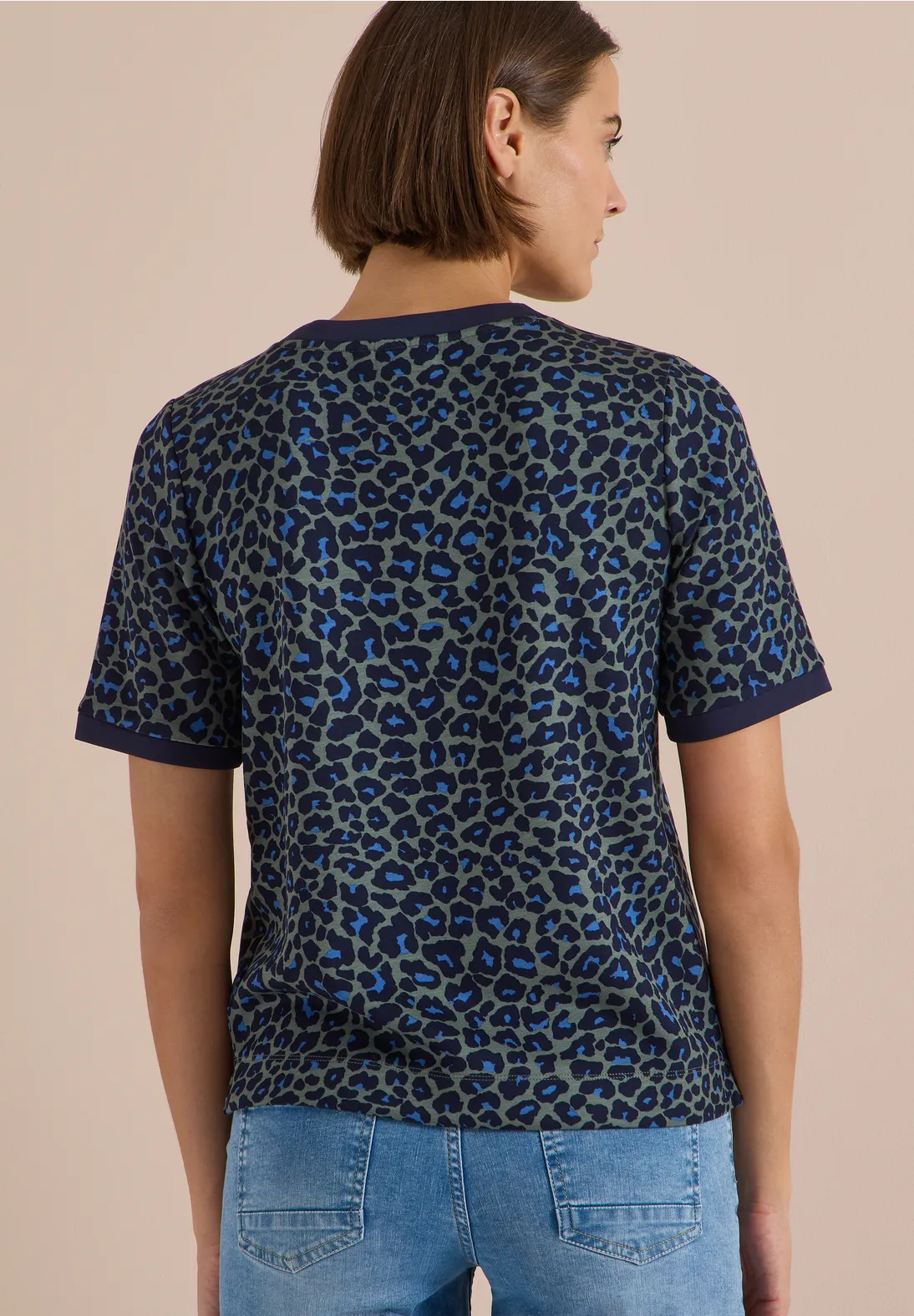 Cecil Shirt met Luipaardprint - Dried Olive Green
