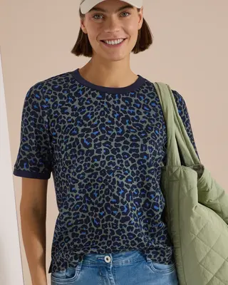 Cecil Shirt mit Leo Muster - Dried Olive Green