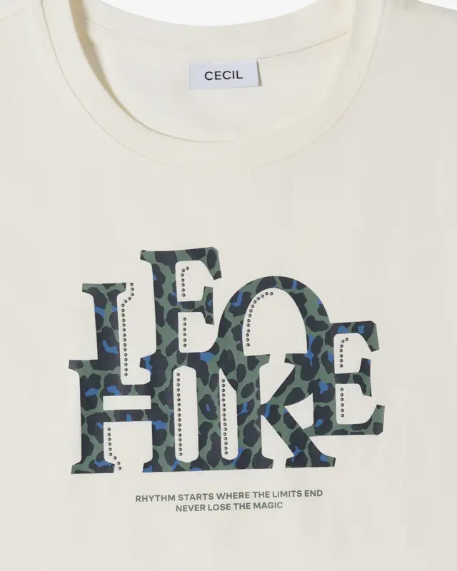 Cecil Shirt met Tekst - Vanilla White