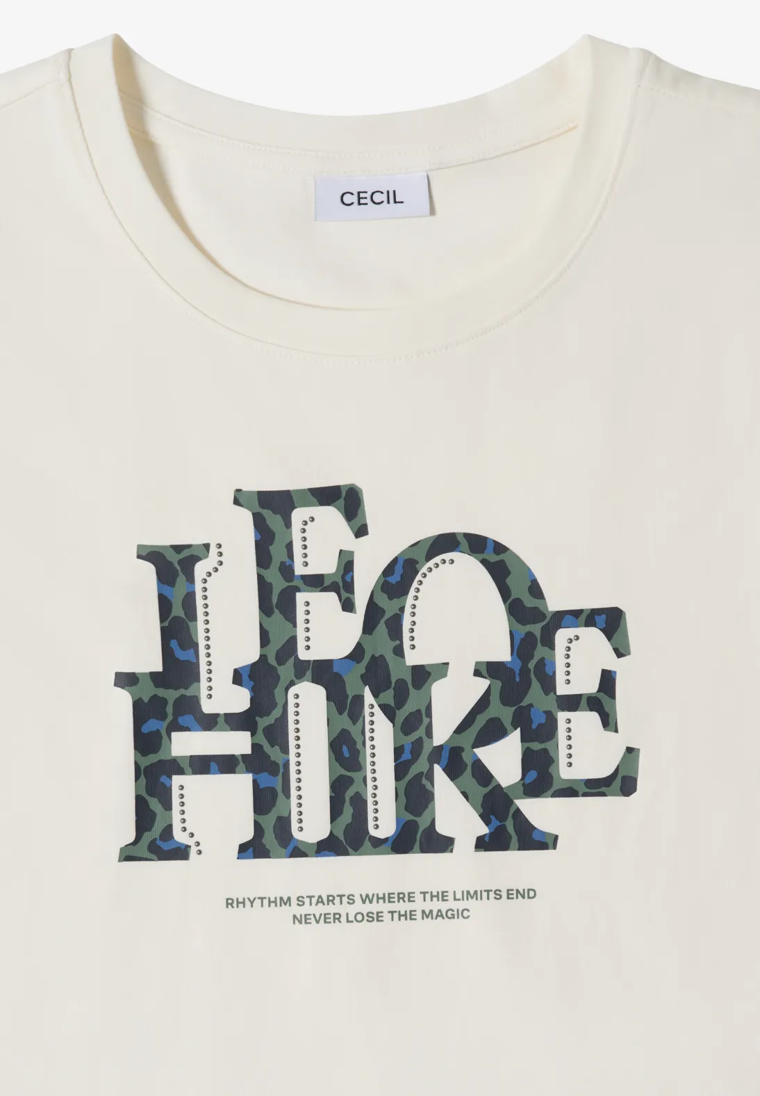 Cecil Shirt met Tekst - Vanilla White